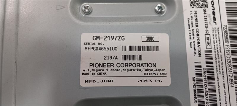 Audio Equipment Radio Amplifier Opt Vqn Fits 10-17 EQUINOX 