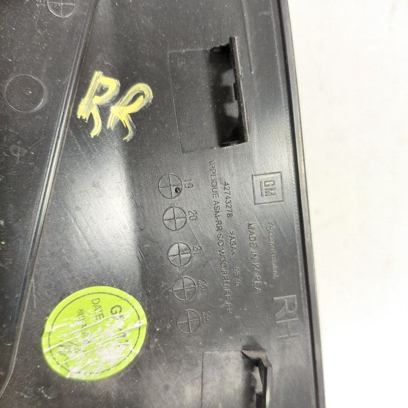 Chevy Trailblazer Passenger Right Rear Door Frame Applique {42743278} 2021 2022 