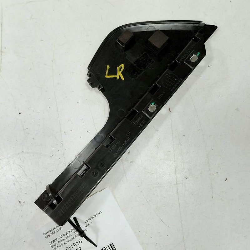 Fiat 500 Left Rear Door Applique {51989000} 2016 2017 2018 OEM