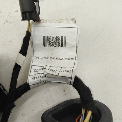 2018 Fiat 500 X Model Door Harness Wire Wiring Right Passenger Rear