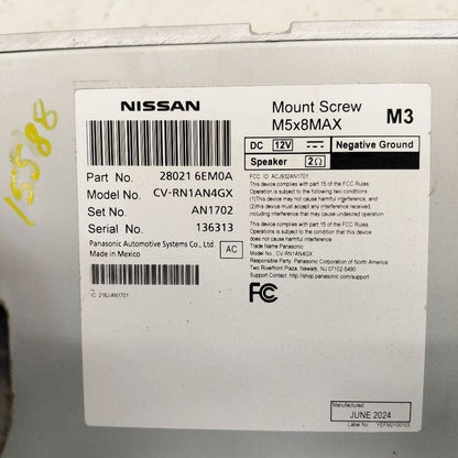 Audio Equipment Radio Display And Receiver Fits 23-24 Nissan Versa OEM