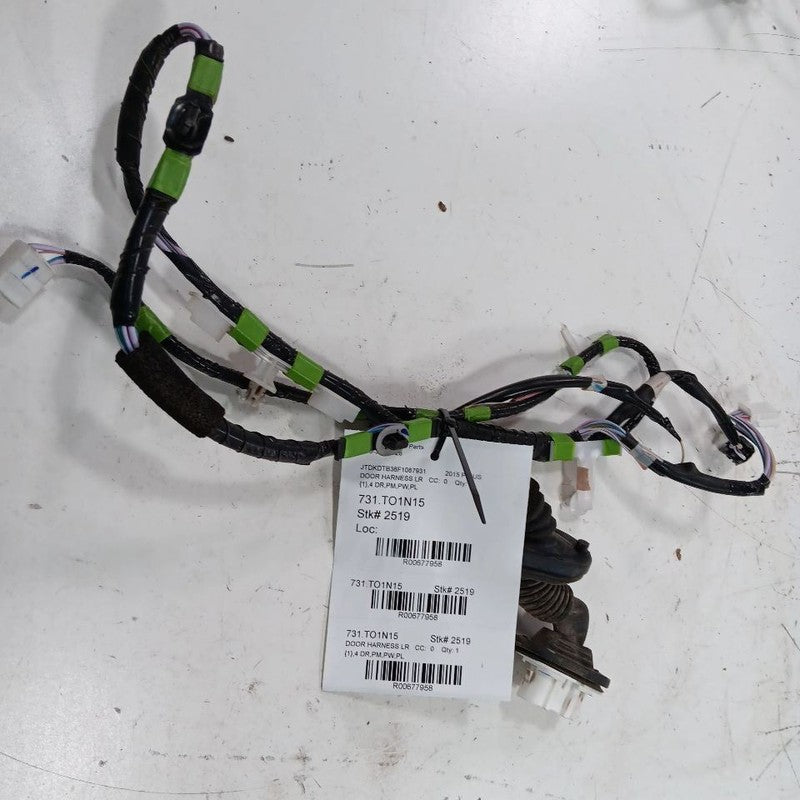 Toyota Prius C Door Harness Wire Wiring Left Rear  2017 2016 2015 2014