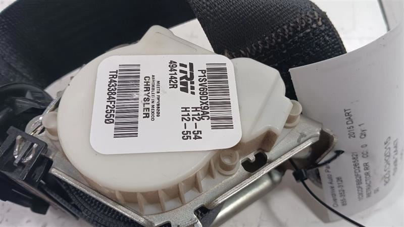 Dodge Dart Seat Belt Strap Retractor Right Passenger Rear Back  2013 2