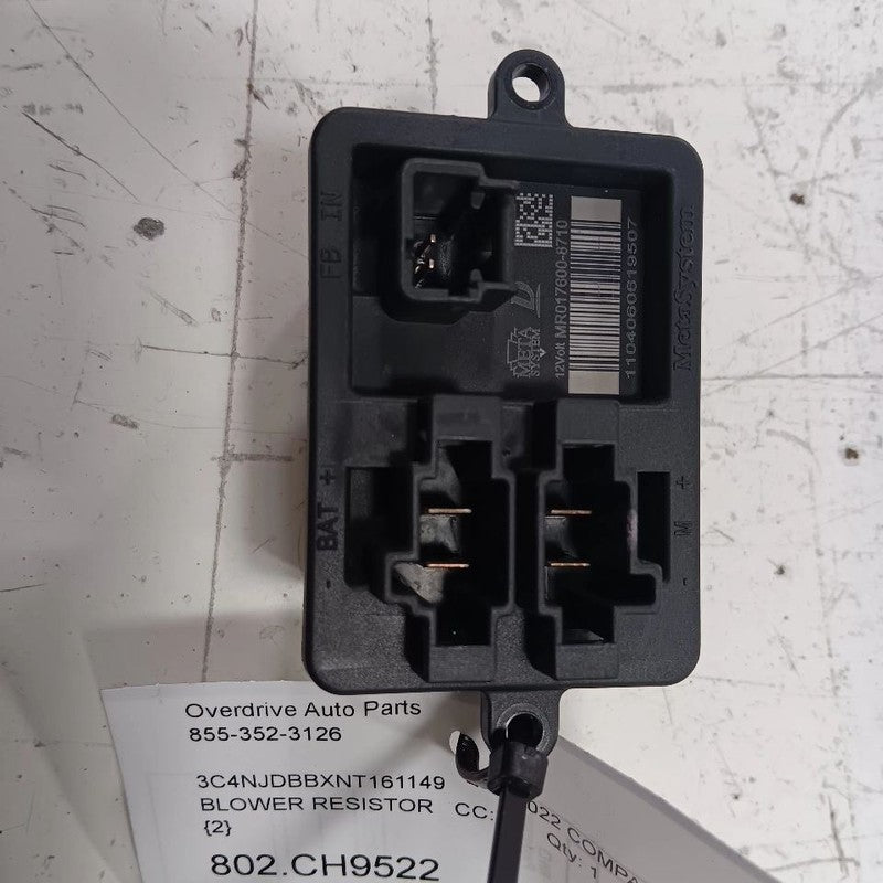 Jeep Compass Blower Resistor Fan Motor Speed Resistor  2018 2019 2020 2021 2022