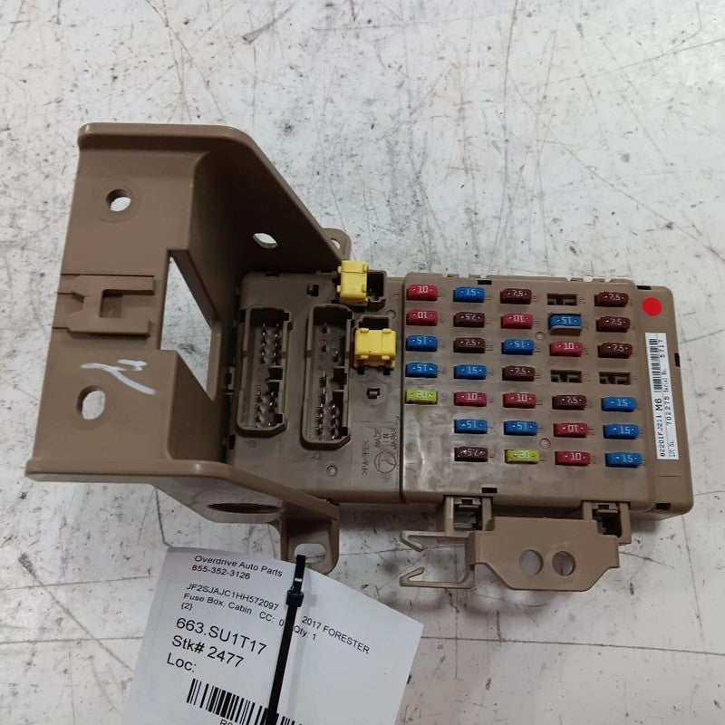 Subaru Forester Cabin Fuse Box Interior Inner Under Dash  2016 2017 20
