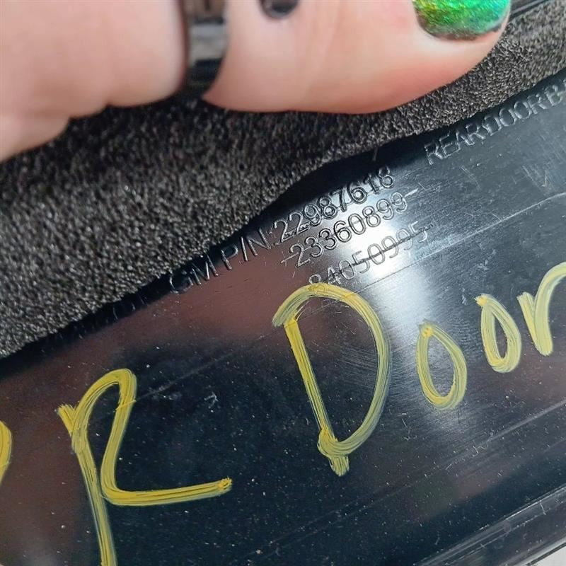 Chevy Malibu Passenger Right Rear Door Trim 2019 2020 2021 2022 2023 2024