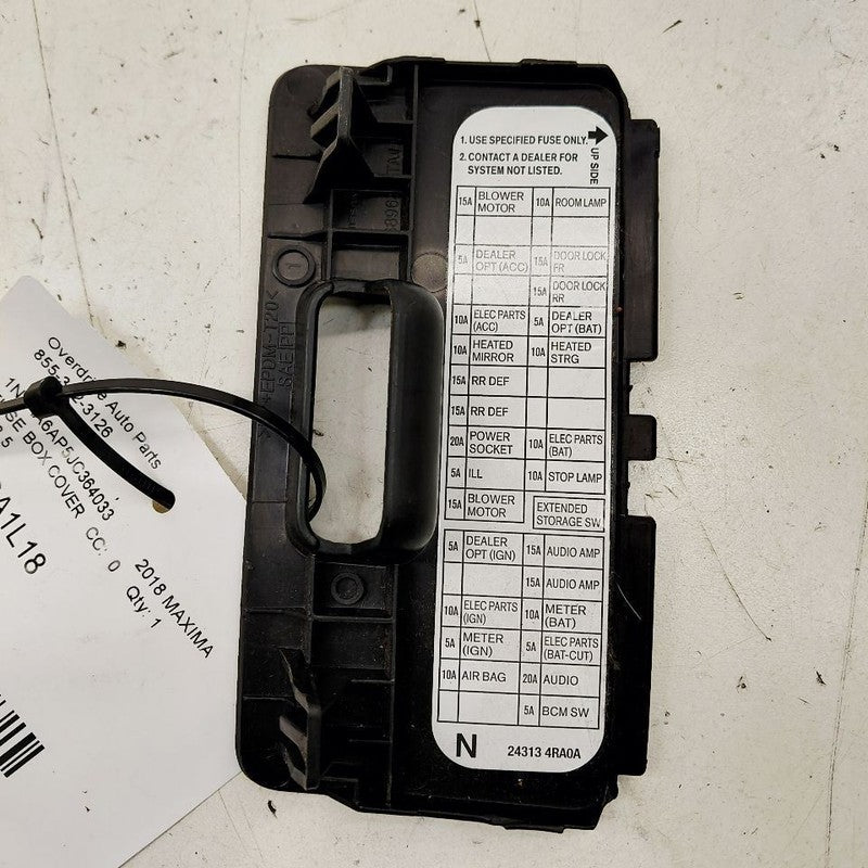 Nissan Maxima Fuse Box Cover 2018 2017 2016 OEM