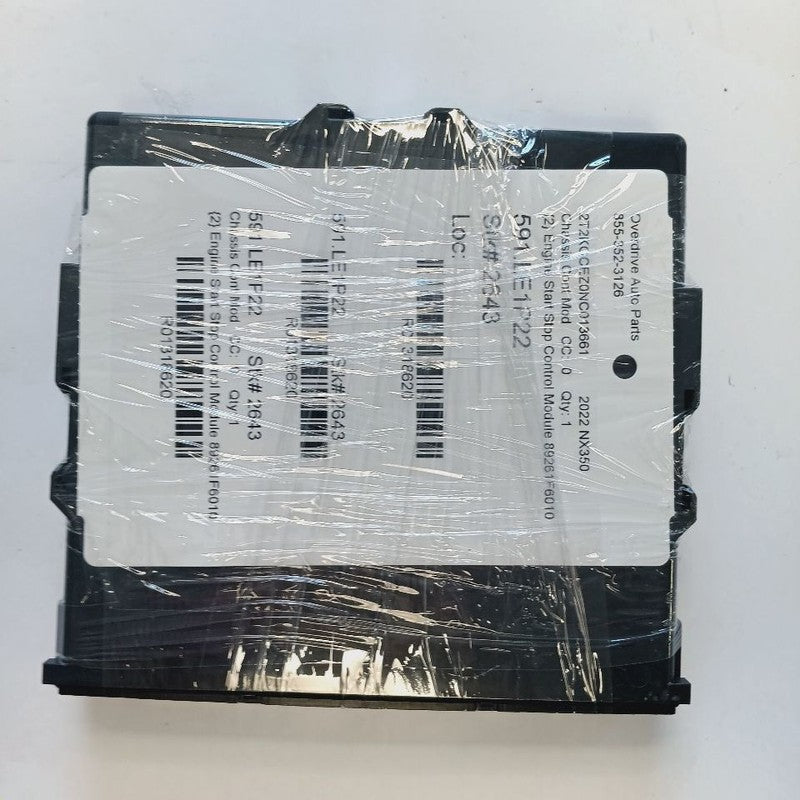 Lexus NX350 Engine Start Stop Control Module {89261F6010} 2022 2023 20