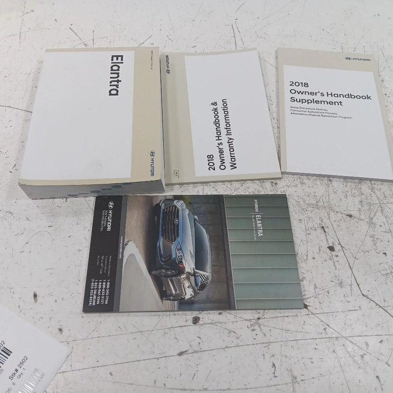 Hyundai Elantra Owners Manual 2018 OEM