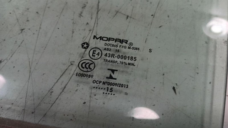 Left Rear Door Window Glass Sedan Fits 15-17 200 OEM