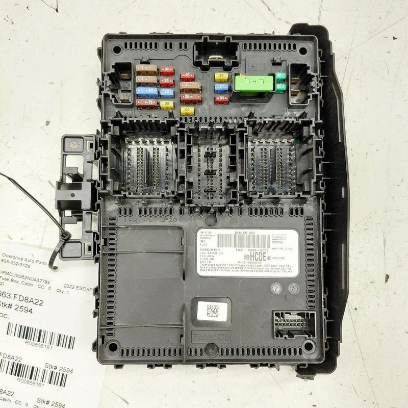Ford Escape Cabin Fuse Box Interior Inner Under Dash  2022 2023 2024