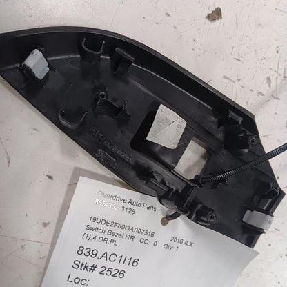 Acura ILX Window Switch Bezel Trim Right Rear  2016 2017 2018