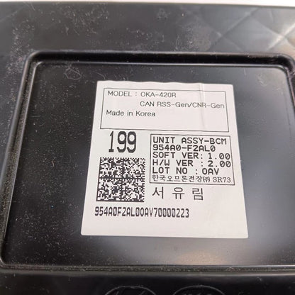 954A0F2AL2 Body Control Module BCM Fits 19-20 Hyundai Elantra