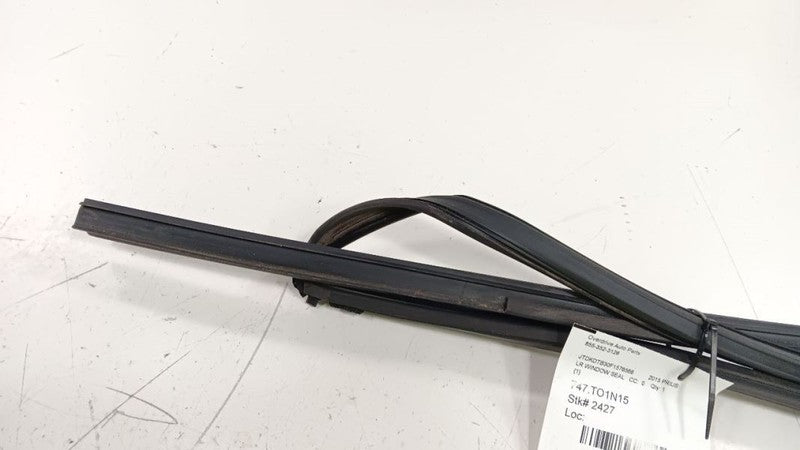 Toyota Prius Left Rear Window Seal    2012 2013 2014 2015