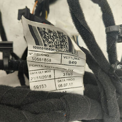 Alfa Romeo Stelvio Door Harness Wire Wiring Right Passenger Front 2018
