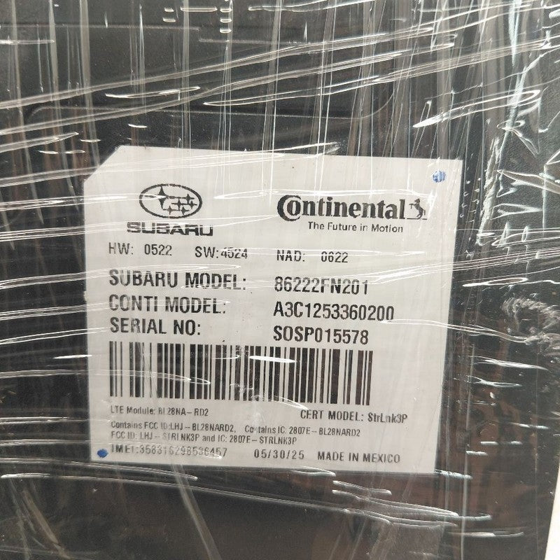 Subaru XV Crosstrek Communication Telematics Control Module {86222FN20