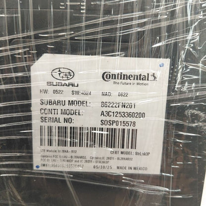 Subaru XV Crosstrek Communication Telematics Control Module {86222FN20