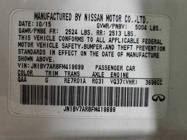Infiniti Q50 Coolant Line Crossover Pipe 2014 2015 2016 OEM