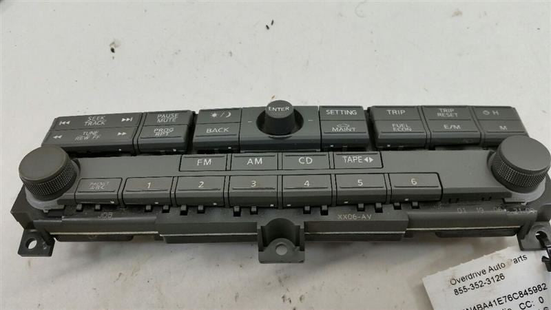 Audio Equipment Radio Control Audio Front Dash Mounted 06 Nissan Maxima