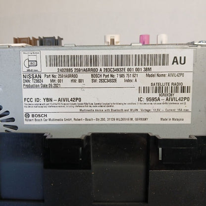 Audio Equipment Radio Display And Receiver ID 2591A-6RR0D 22 Nissan Ro