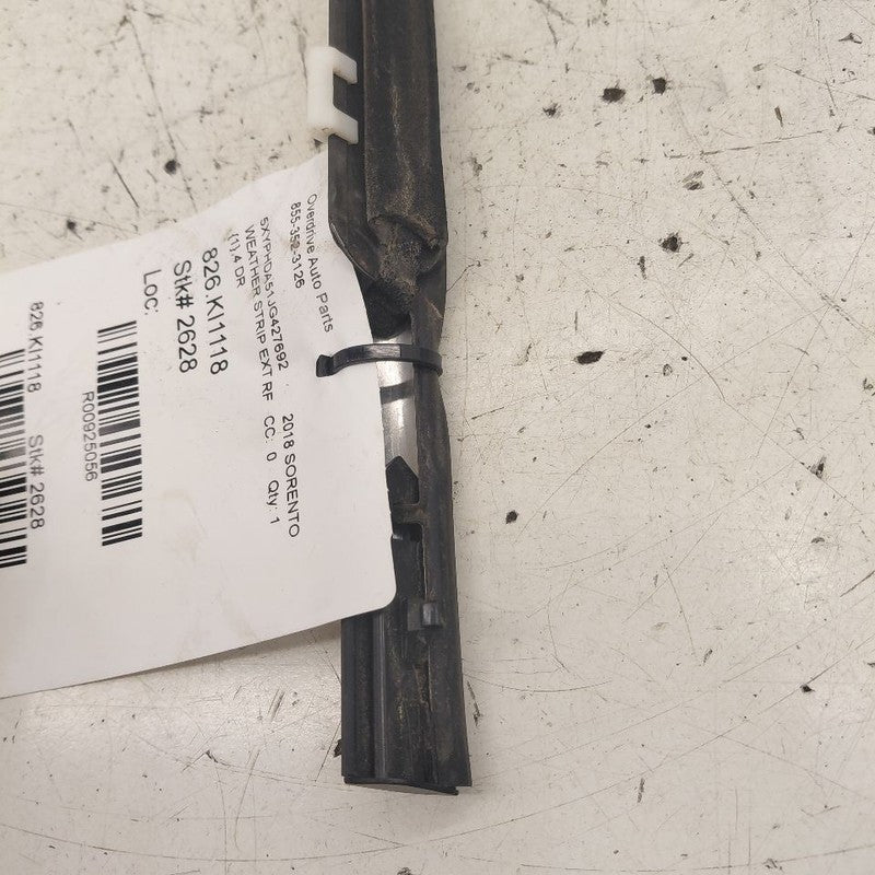 Kia Sorento Door Glass Window Weather Strip Trim Front Right Passenger