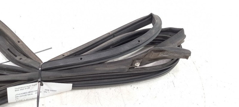 Lexus GS350 On Door Seal Rubber Right Passenger Rear Back 2007 2008 20