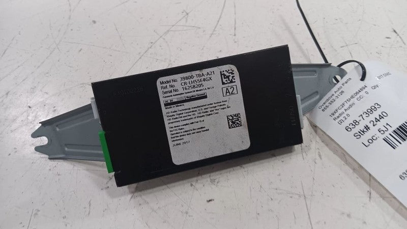 Audio Equipment Radio Satellite Radio Xm ID 39800TBAA22 16-19 Honda Ci