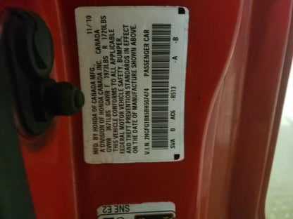 Honda Civic Radiator Hose Neck OEM 2007 2008 2009 2010 2011