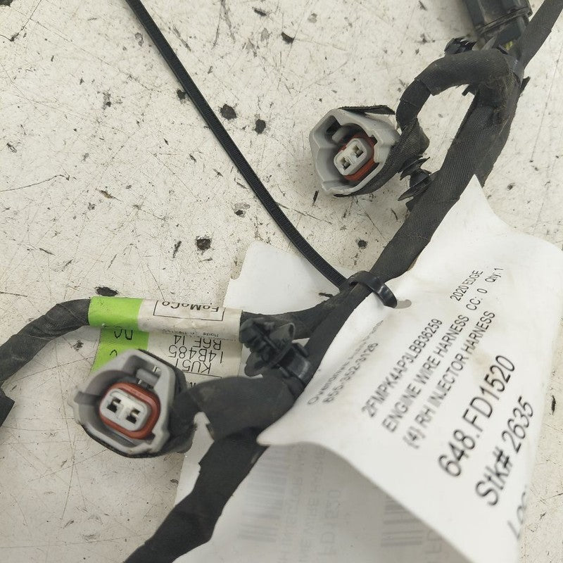Ford Edge Passenger Rear Fuel Injector Wire Wiring Harness  2019 2020 