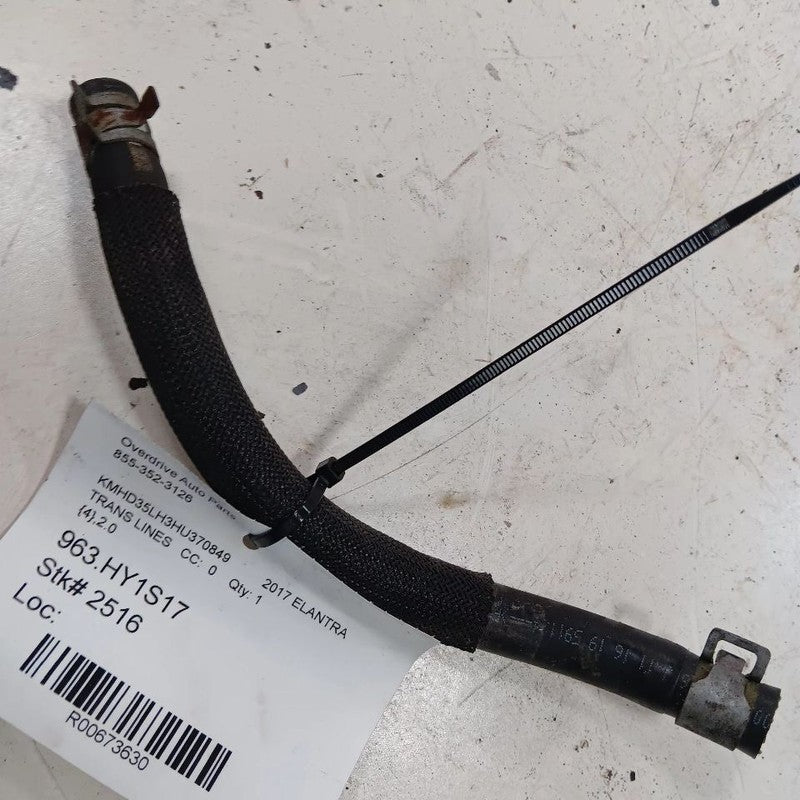 Hyundai Elantra Automatic Transmission Oil Cooler Line Tube Hose  2017