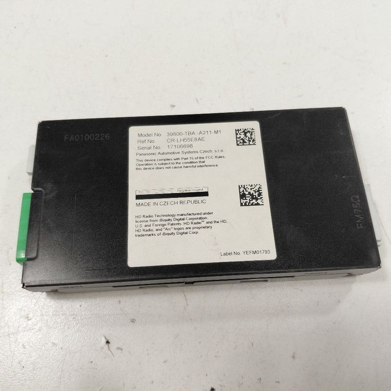 Audio Equipment Radio Satellite Radio Xm ID 39800TBAA22 Fits 16-21 Hon