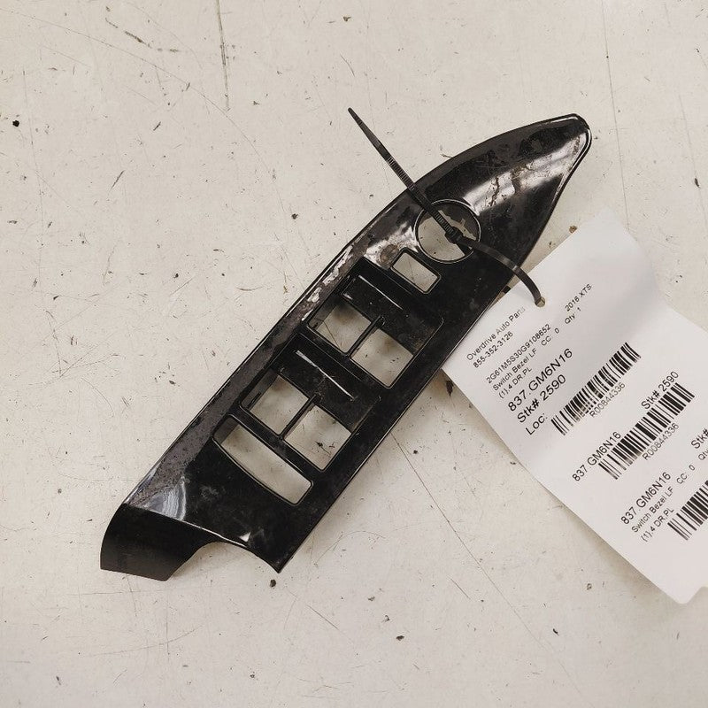 Cadillac XTS Window Switch Bezel Trim Left Front     2016 2017 2018