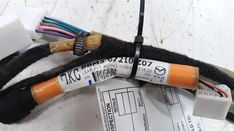 Mazda 3 Door Harness Wire Wiring Right Passenger Rear 2010 2011 2012 2