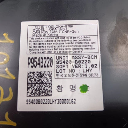 95400B0221 Body Control Module BCM Fits 17-18 Kia Forte