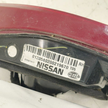 Passenger Right Tail Light Brake Lamp Lid Mounted Fits 16-18 Nissan Ma