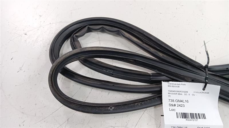 Buick Lacrosse On Door Seal Rubber Right Passenger Rear Back 2013 2014