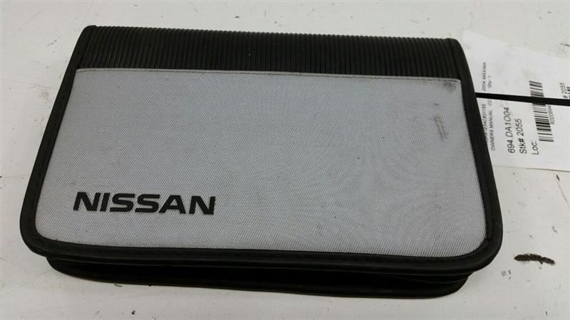 2004 Nissan Maxima Owners Manual  2005 2006 2007 2008