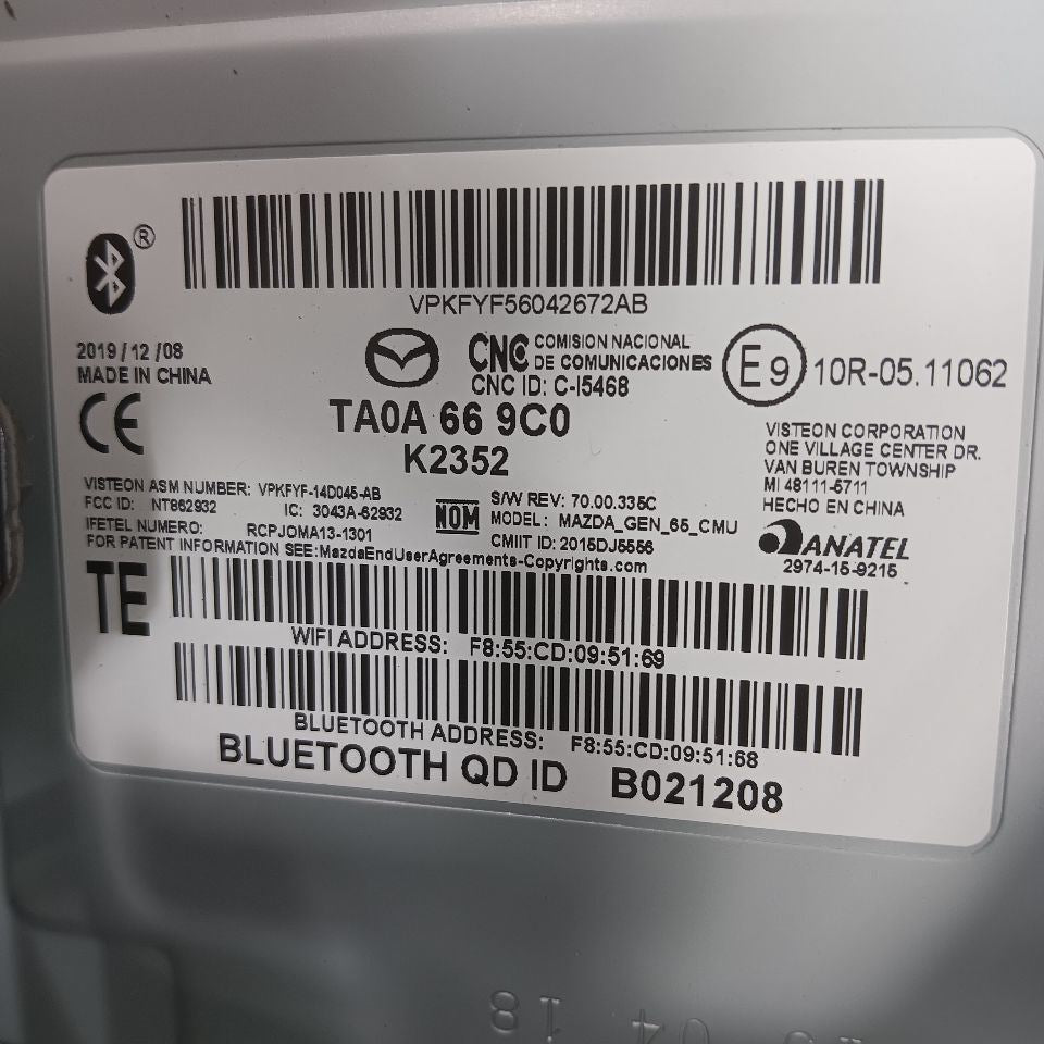 Audio Equipment Radio Receiver Am-fm-cd Fits 16-20 Mazda 6