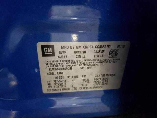 13577716 Door Handle Exterior Passenger Right Front Opt Ath Chrome Button 13-17 VERANO